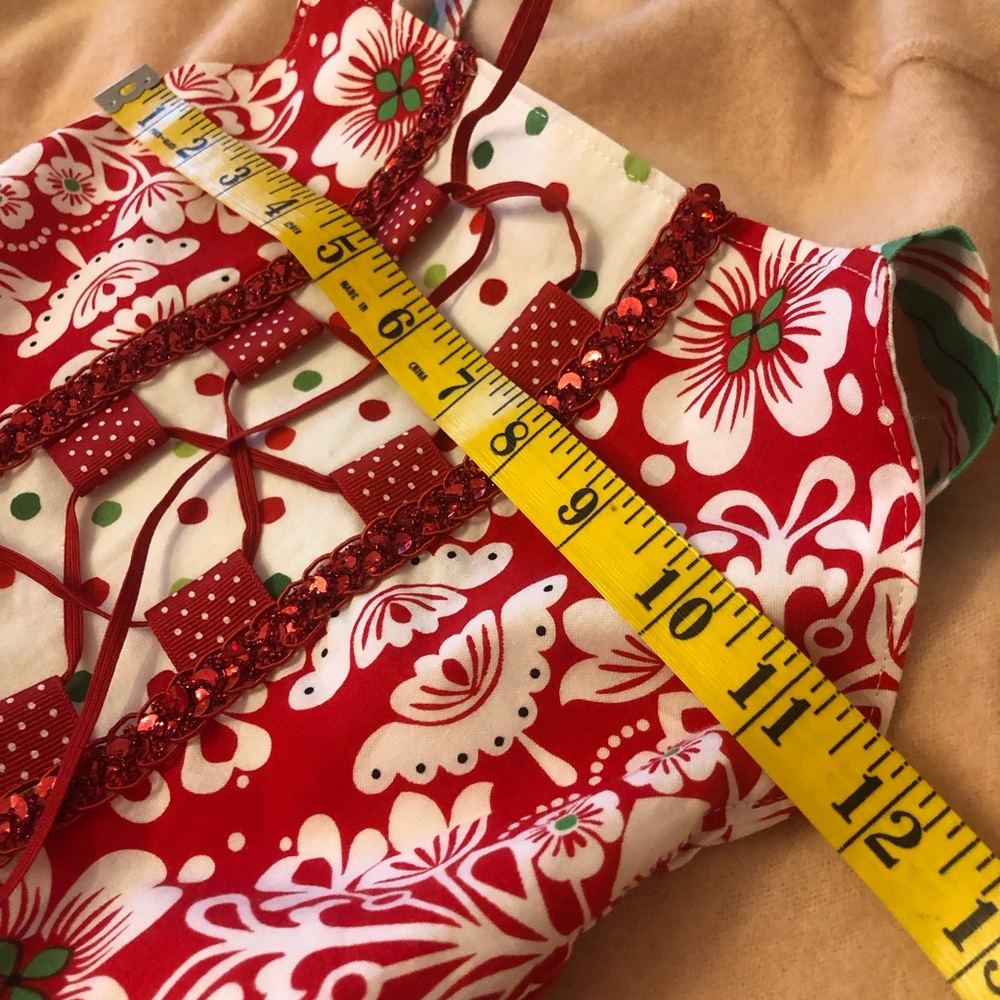 GORGEOUS Girls Full Ruffle skirt Christmas dress size 8-10 Custom boutique - Picture 9 of 11